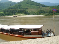 The Luangsay Boat at a village stop