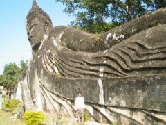 The giant reclining Buddha, Vientiane