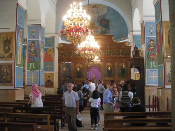Palm Sunday in Orthodox Church, Madaba, Jordan