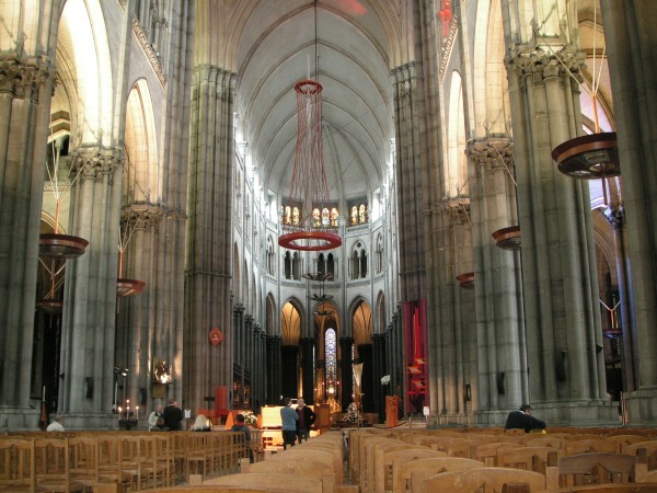 The modern Notre-Dame-De-La-Treille cathedral, Lille