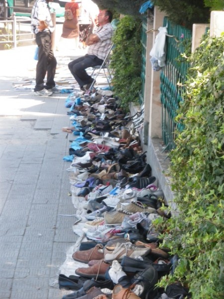 Shoe seller in Tirana