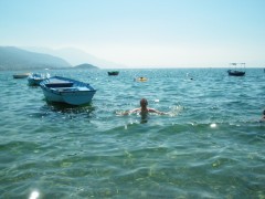 Taking a dip in Lake Ohrid
