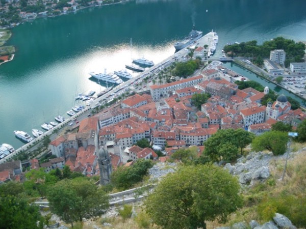 Kotor from above - a quick climb up to the fortress is recommended