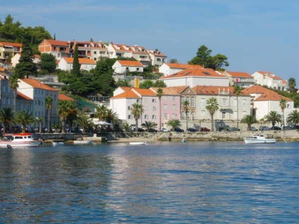 The west end of Korcula town