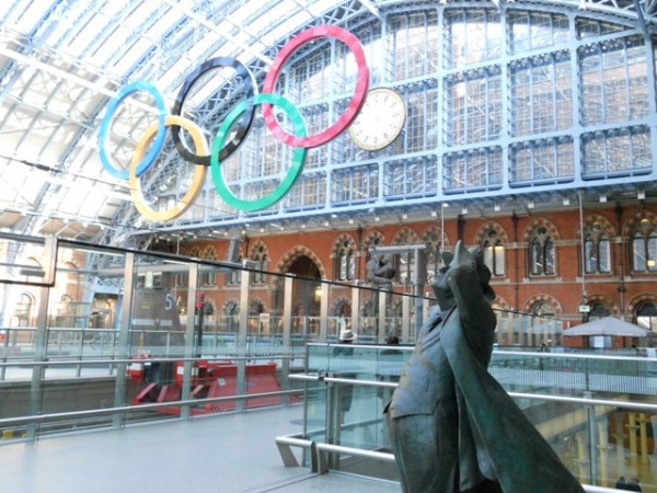 Even St Pancras station has caught the Olympic bug
