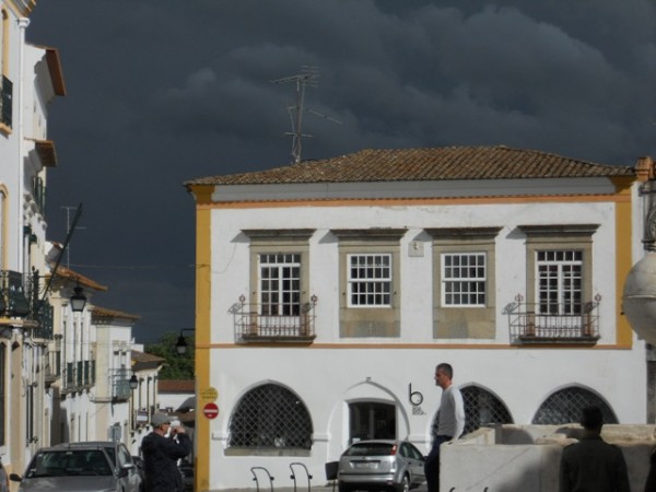 Storm clouds over Evora