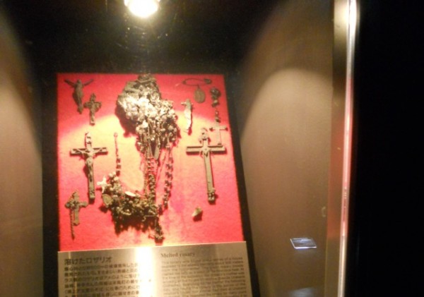 Rosaries and crucifixes recovered from Urakami Cathedral