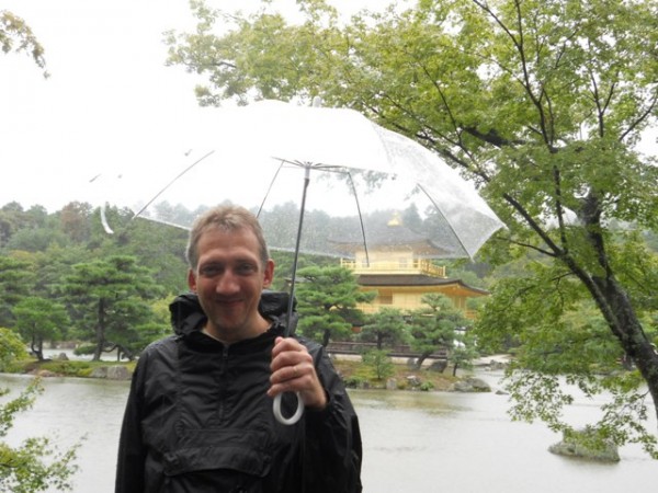 Rainy day in Kyoto by Golden Pavilion