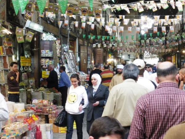 Crowded bazaar