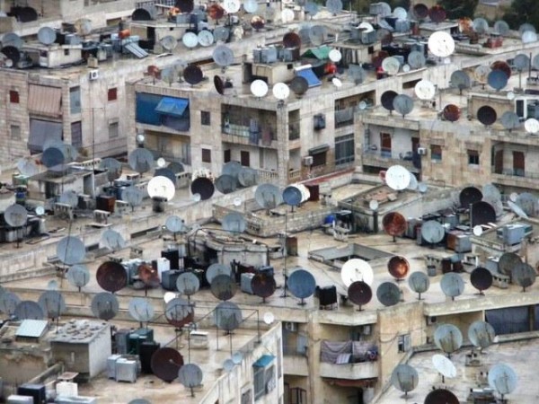 Satellite dishes in Aleppo
