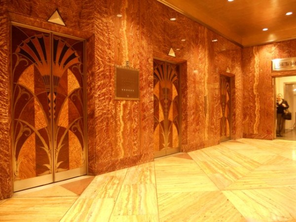Lifts in the lobby of the Chrysler Building