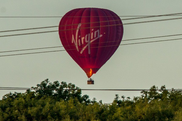 balloon over Grafham Water